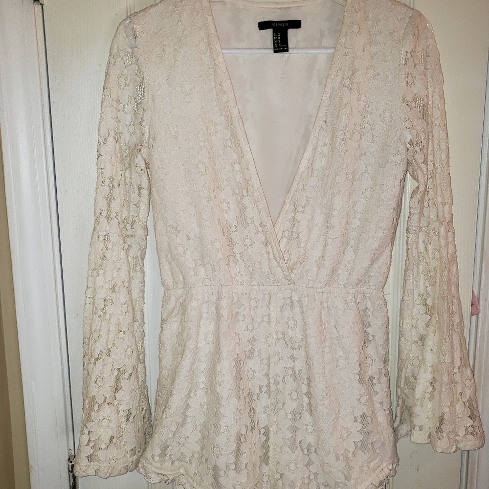 Forever 21 cream colored  romper
